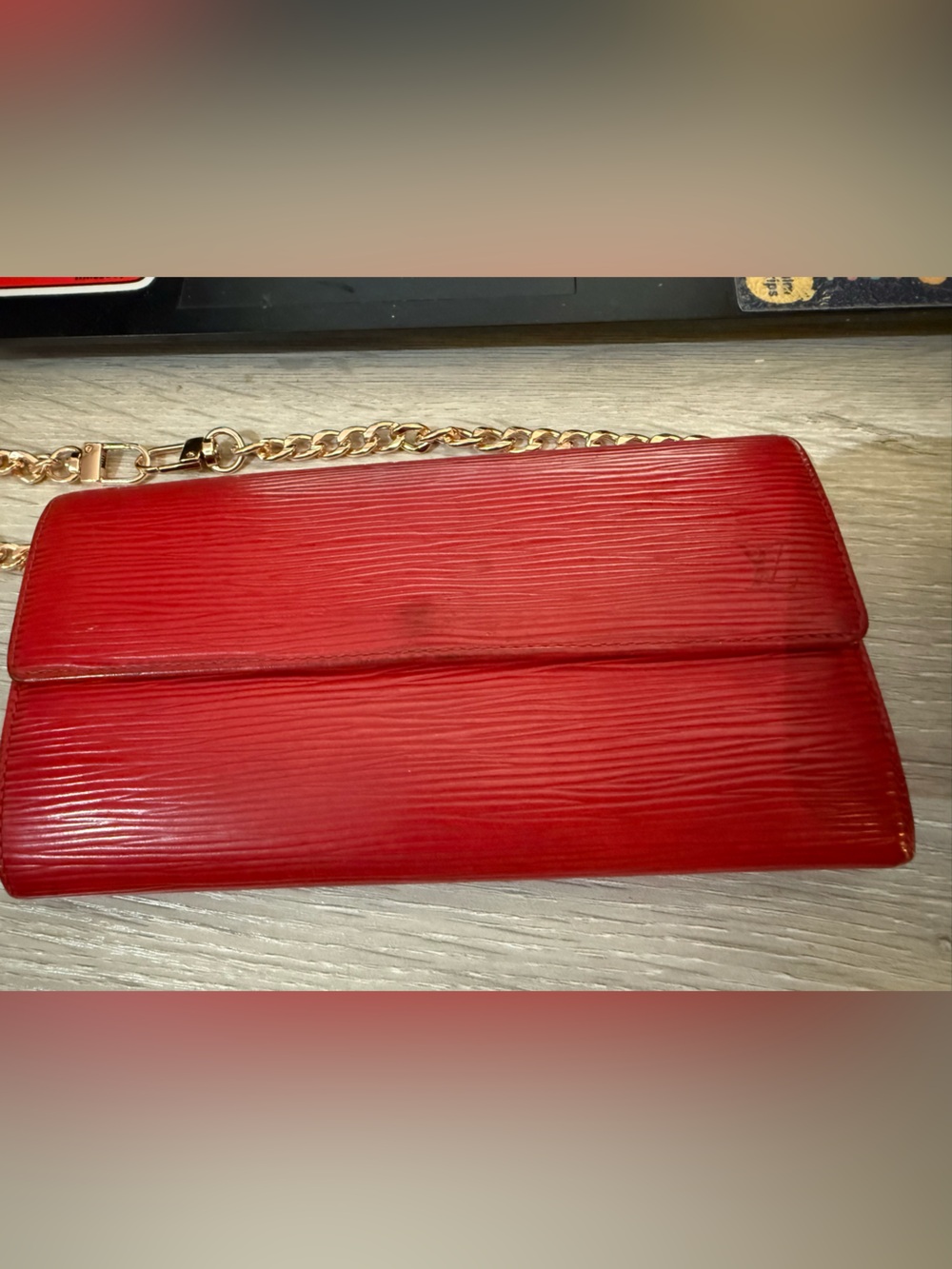 Authentic Louis Vuitton Sarah Long Wallet in Red Epi Leather